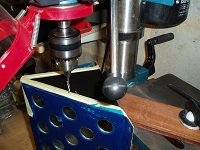 Drilling Footrest on pillar drill